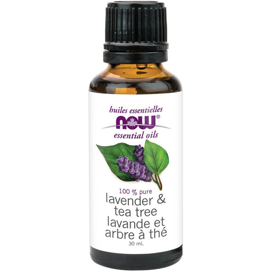 NOW Lavender & Tea Tree Oil Blend (Aromatherapy), 100% Pure & Natural, 30ml