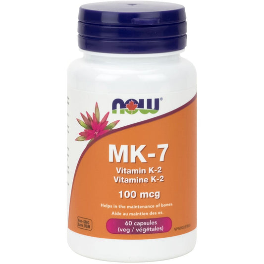 NOW MK-7 Vitamin K2, 100mcg, 60 Vcaps