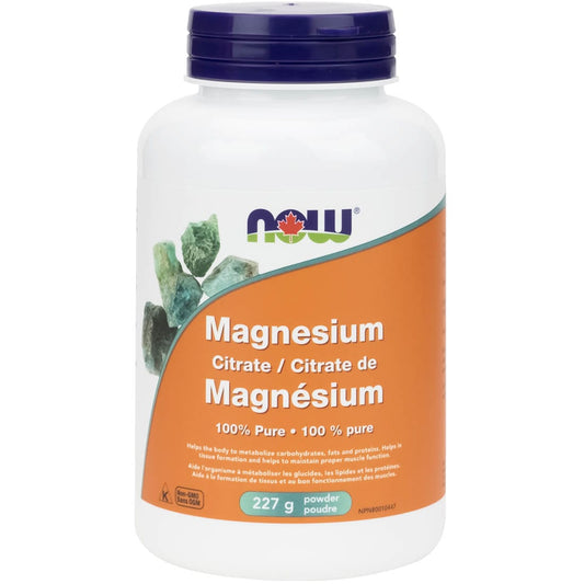NOW Magnesium Citrate, 100% Pure Powder, 227g
