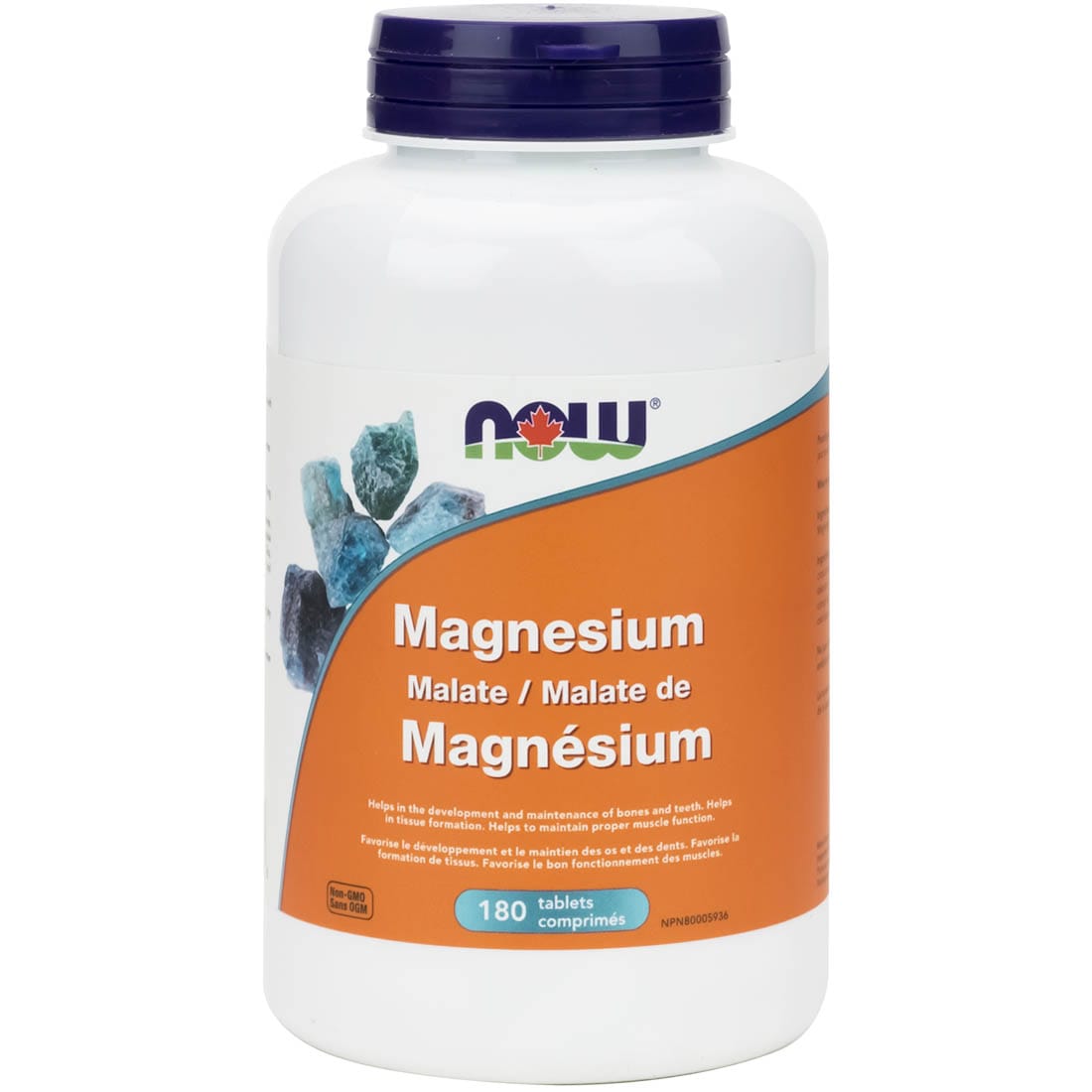 NOW Magnesium Malate, 180 Tablets