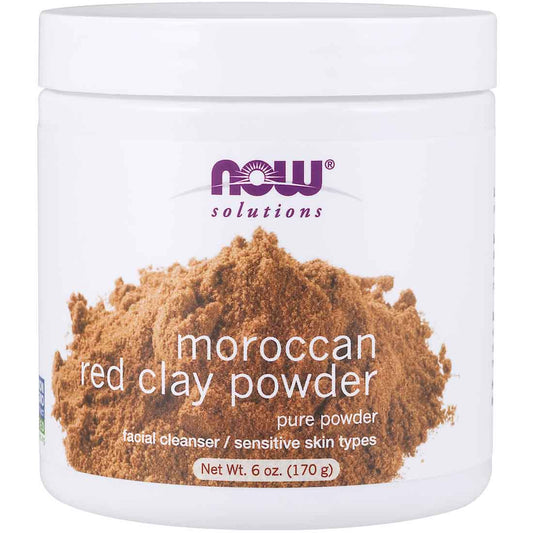 NOW Moroccan Red Clay Powder, 100% Pure, 170g
