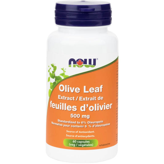NOW Olive Leaf Extract, Standardized to 6%, 500mg, 60 VCaps