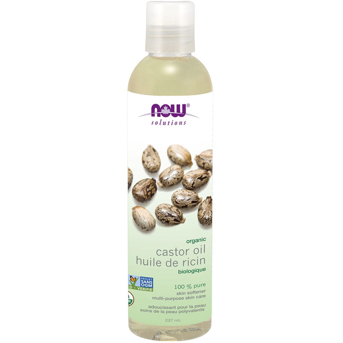 NOW Organic Castor Oil (100% Natural Skin Softener), 237 ml
