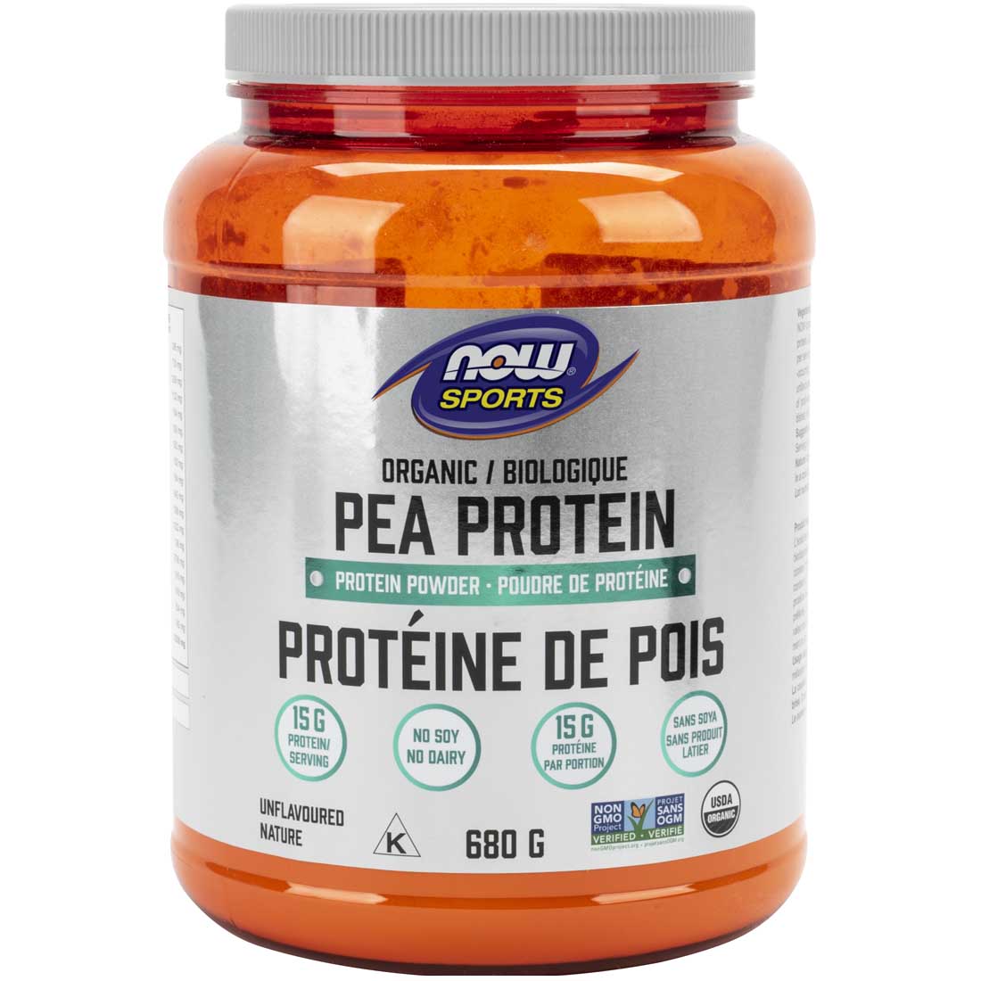 NOW Organic Pea Protein, 680g