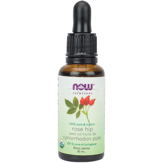 NOW Organic Rose Hip Seed Oil (Topical), 100% Pure, 30ml