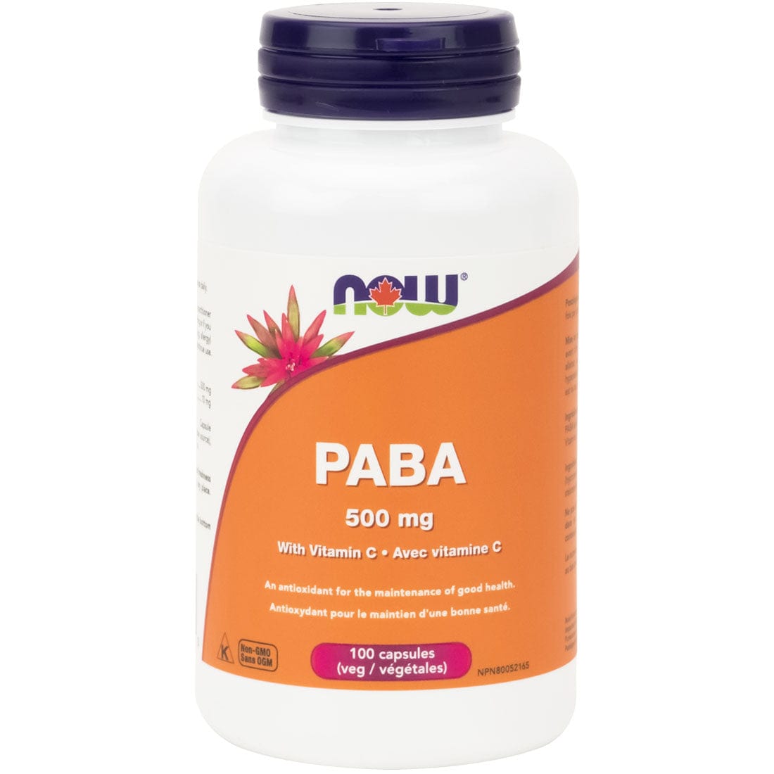 Paba NOW PABA 500mg with Vitamin C, 100 Capsules