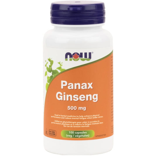 NOW Panax Ginseng 500mg, 100 Capsules