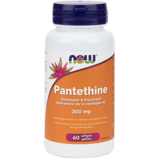 NOW Pantethine 300mg (Coenzyme A), 60 Softgels
