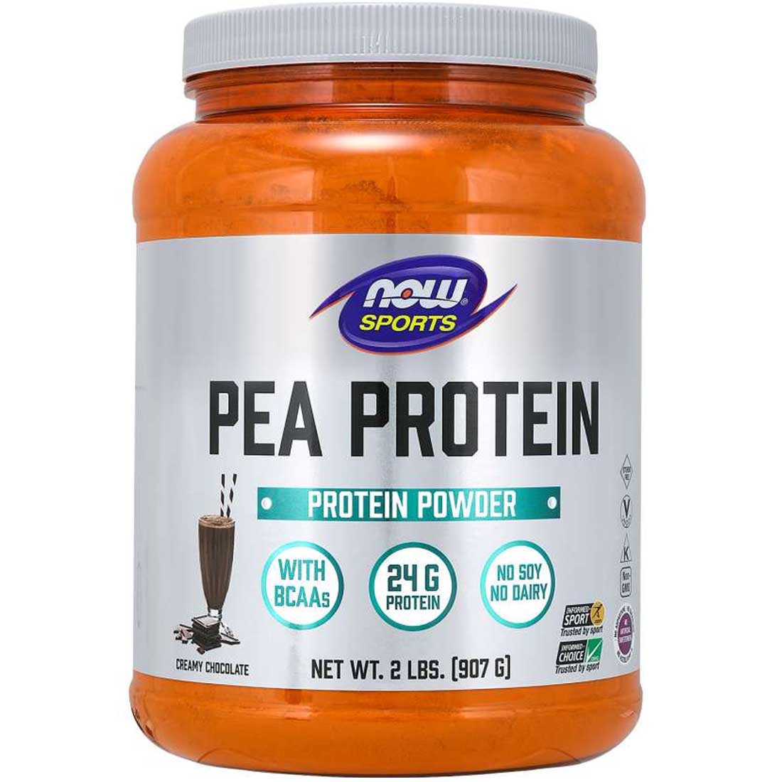NOW Pea Protein Powder, Mixes Easily, Smooth Texture, Superior Taste, Vegan, Non-GMO, No Soy, No Dairy, 907g