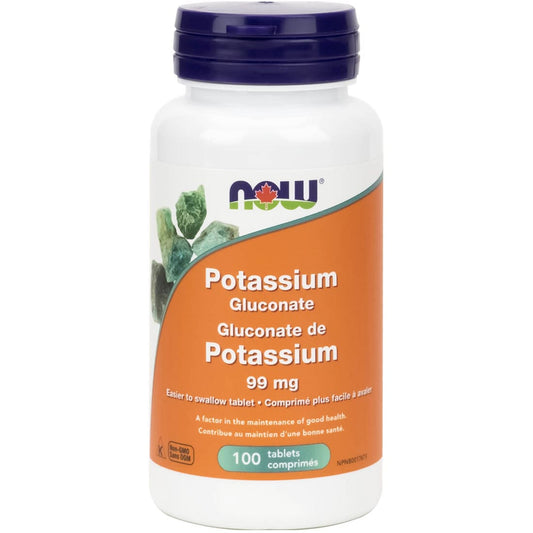 NOW Potassium Gluconate 99mg, 100 Tablets