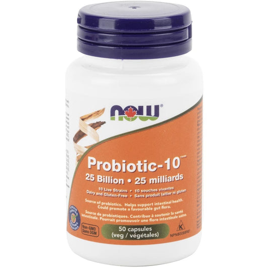 NOW Probiotic-10 50 Billion, 50 VCaps - Store in Fridge