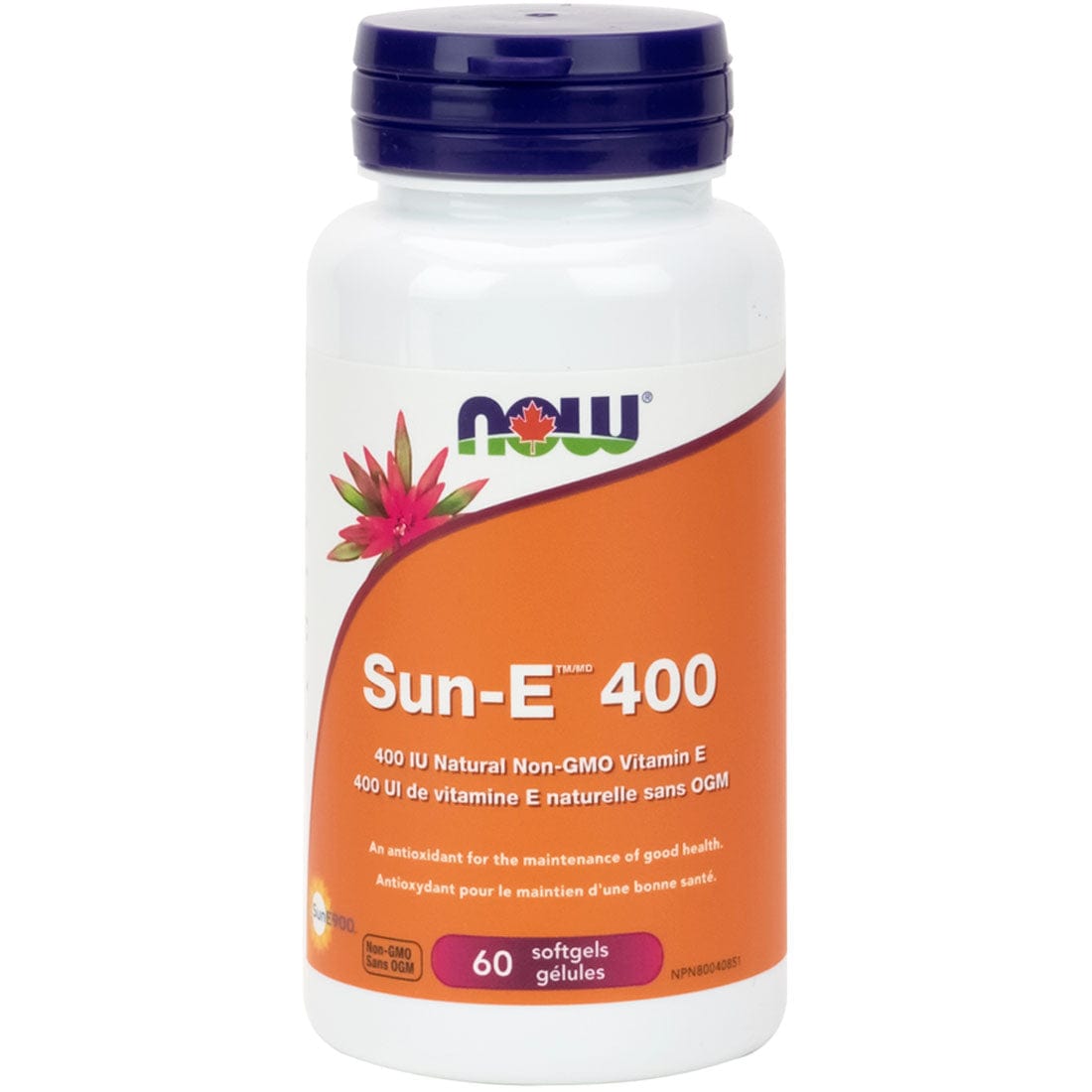 NOW SUN-E, Natural Vitamin E (Non GMO, Sunflower), 400IU, 60 Softgels