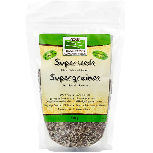 NOW Superseeds, Flax/Chia/Hemp, 350g