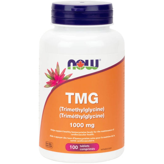 NOW TMG (Trimethylglycine), 100 Tablets