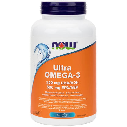NOW Ultra Omega-3, 1000mg, 500EPA/250DHA