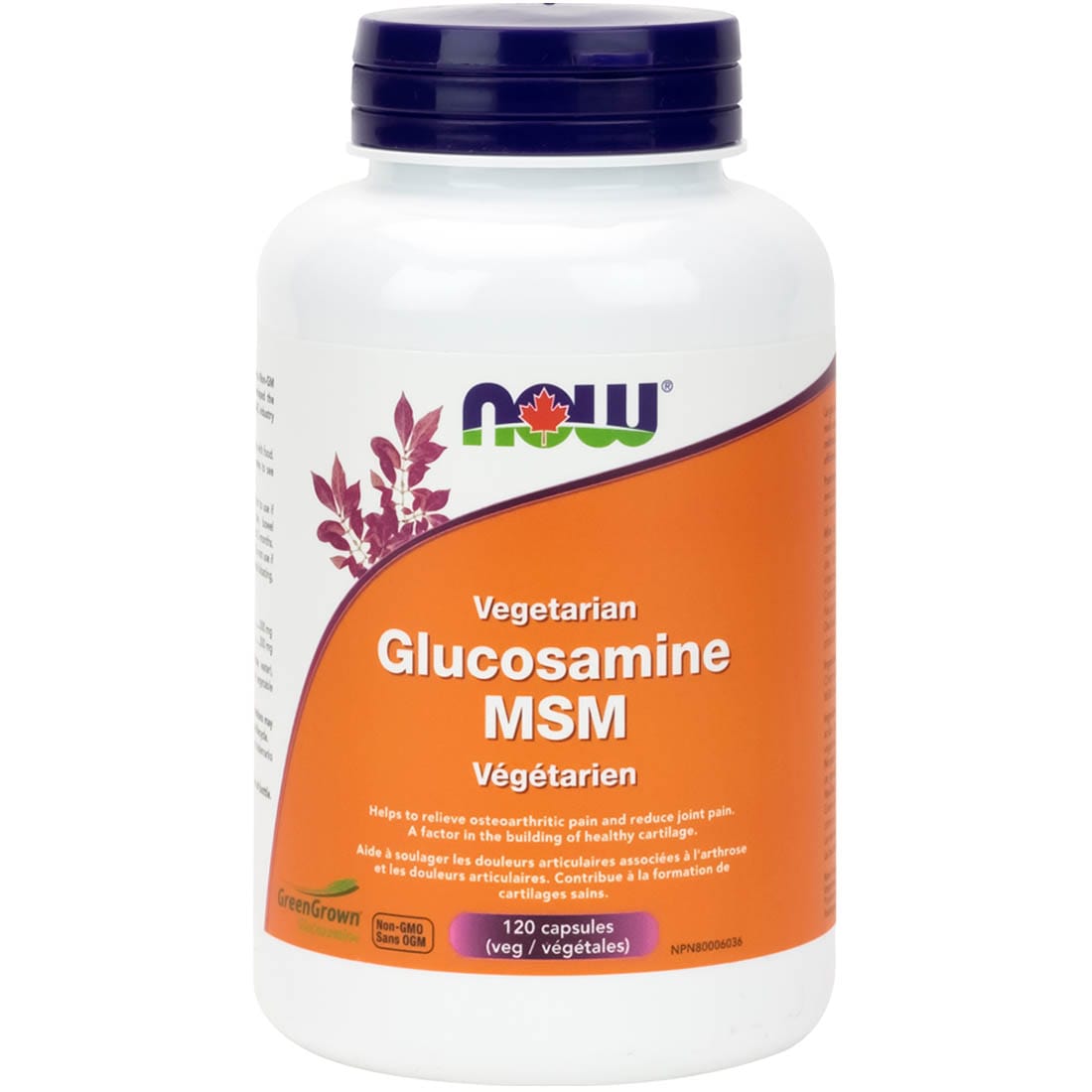 NOW Vegetarian Glucosamine & MSM, 500/333, 120 Vcaps