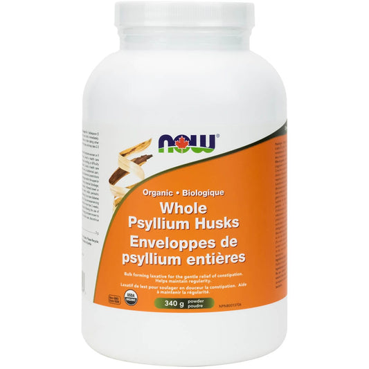NOW Whole Psyllium Husks (Organic), 340g