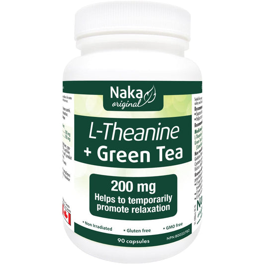 Naka Herbs L-Theanine Plus Green Tea 200mg, 90 Capsules