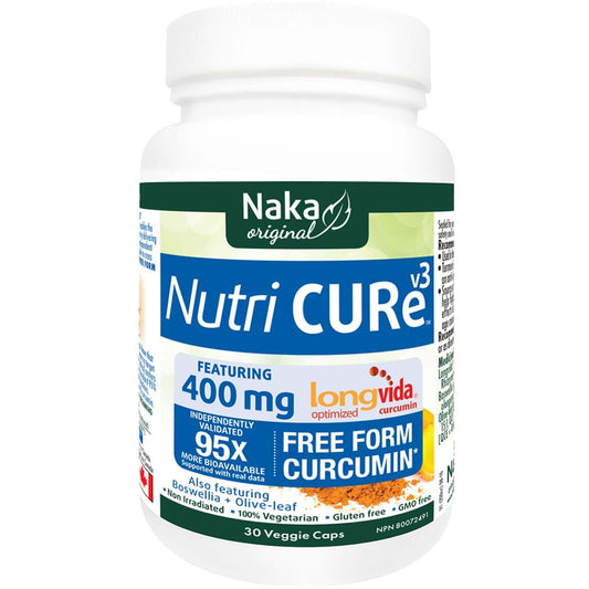 Naka Herbs Nutri CURe v3 Longvida Optimized, 30 Vegetable Capsules
