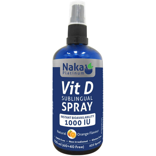 Naka Herbs Platinum Instant Vitamin D spray 1000IU, 100ml