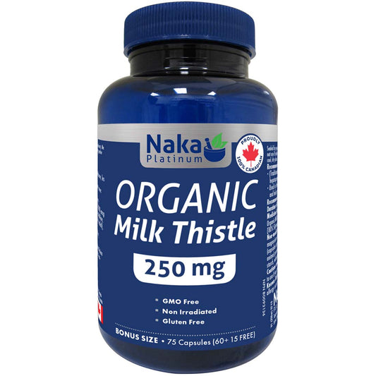 Naka Herbs Platinum Organic Milk Thistle (250mg), 75 Capsules