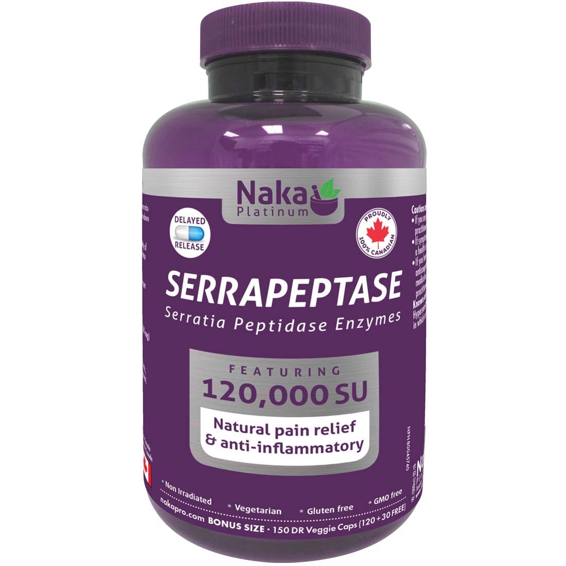 Naka Herbs Serrapeptase 120,000SU
