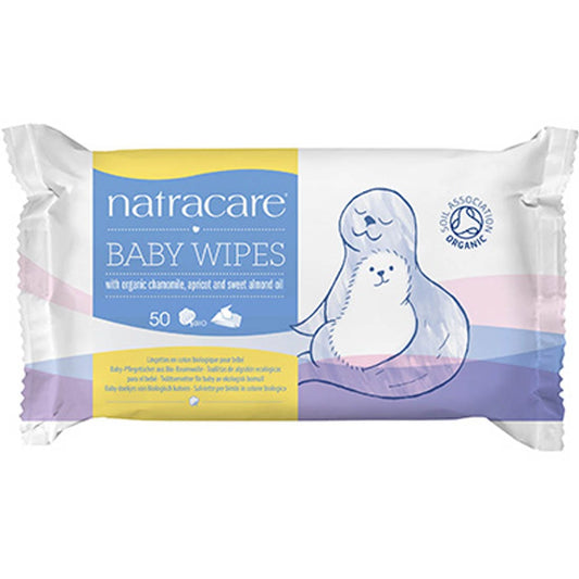 Natracare Organic Baby Wipes, 50 Wipes