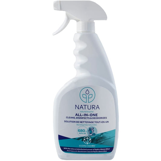 Natura Solutions All in One Cleaner Kills 99.99% Bacteria and Viruses (With Added Silver), 680ml