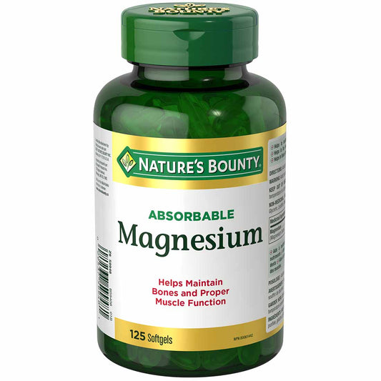 Nature's Bounty Magnesium 400mg, 125 Softgels
