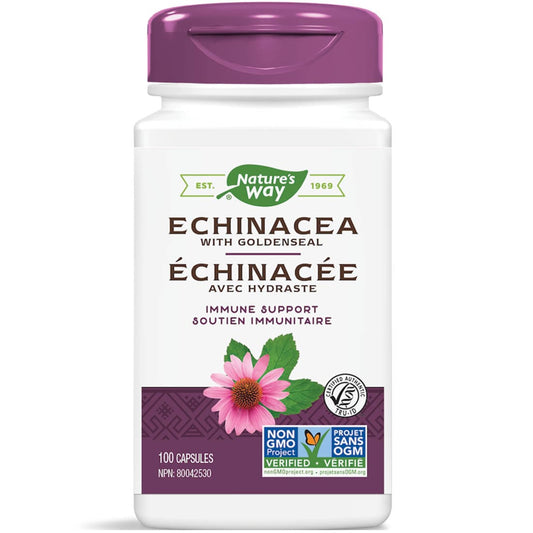 Nature's Way Echinacea with Goldenseal Root, 100 Capsules