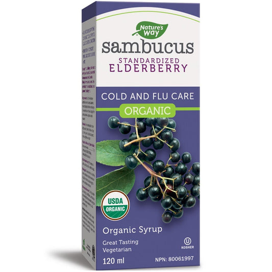 Nature's Way Organic Sambucus Syrup, Standardized Elderberry Syrup
