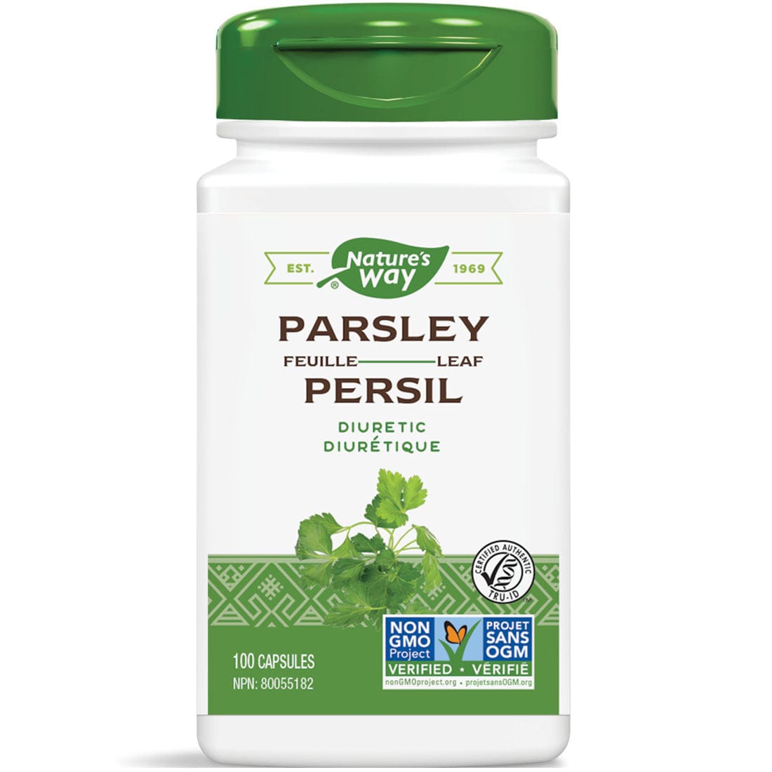 Nature's Way Parsley Leaf, 450mg 100 Vegetable Capsules Vitamart.ca