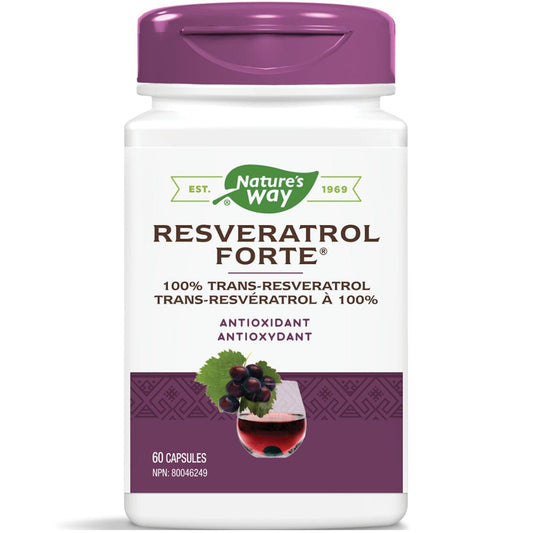 Nature's Way Resveratrol Forte, 60 Capsules (Formerly Enzymatic Therapy)