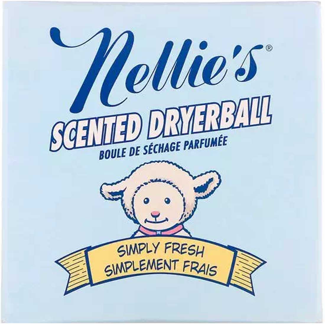 Nellie's Scented Wool Dryerball (Reduce Wrinkles, Speed Up Drying Time)
