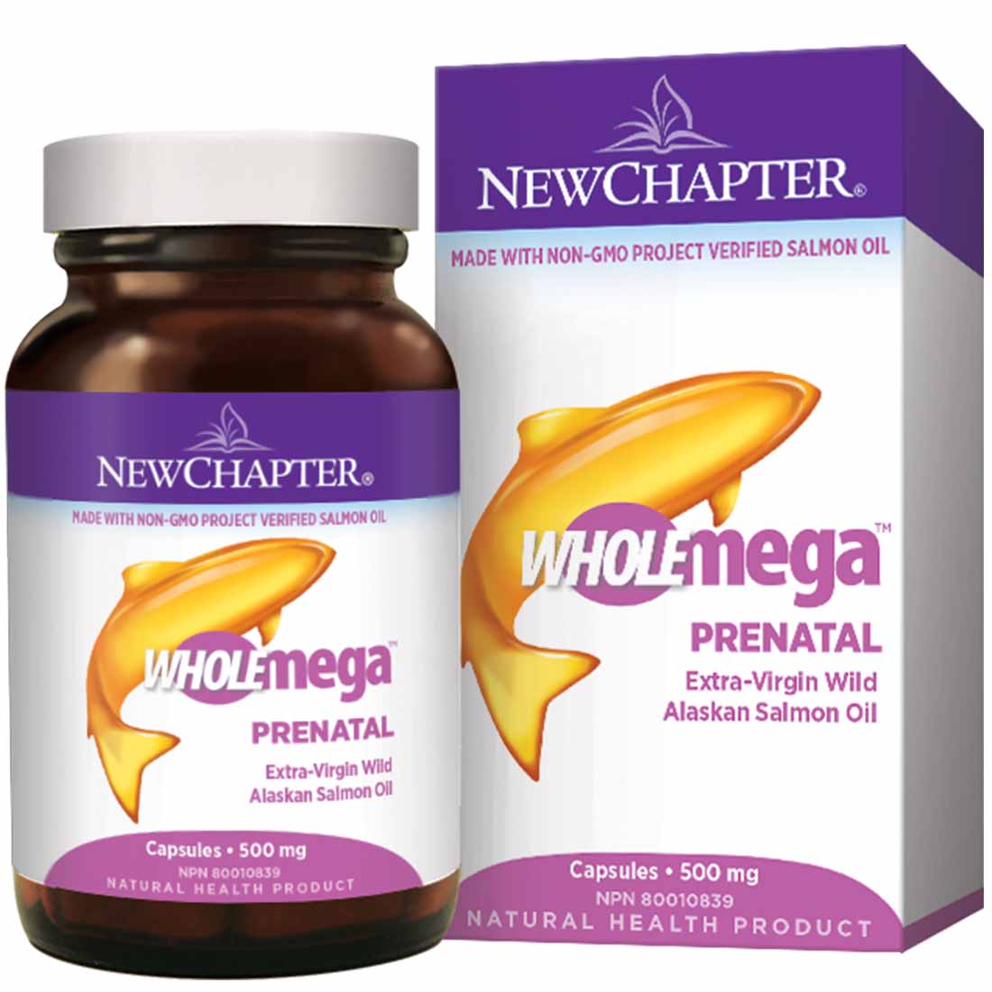 New Chapter Wholemega Prenatal, 500mg, 90 Softgels