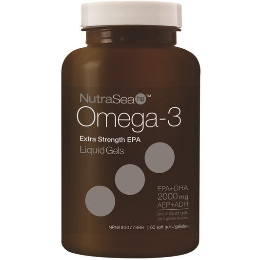 NutraSea HP Omega-3 Extra Strength EPA Fresh Mint, 60 Liquid Gels