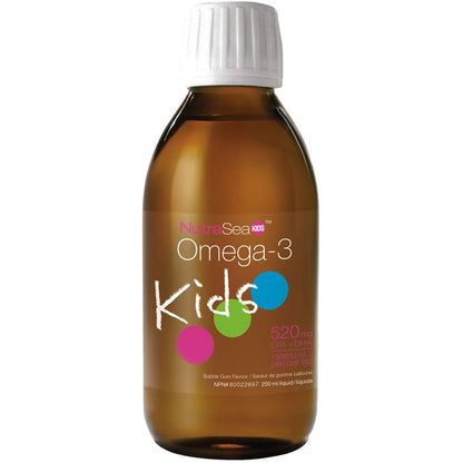 NutraSea Kids Omega-3 Plus Vitamin D, Bubble Gum