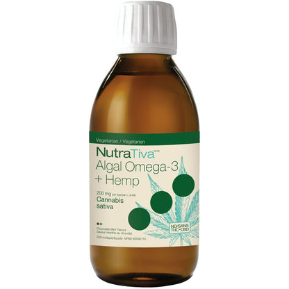 NutraTiva Algal Omega + Hemp (200mg Cannabis Sativa), 200ml