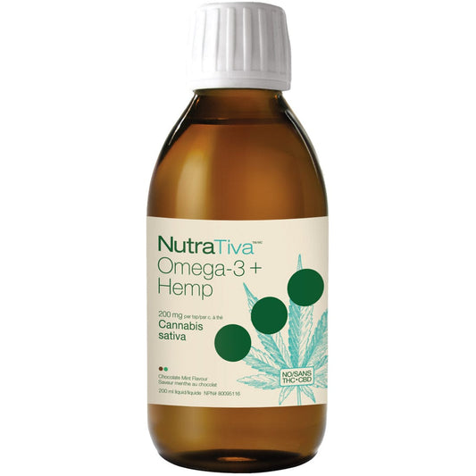 NutraTiva Hemp Omega (200mg Cannabis Sativa), 200ml