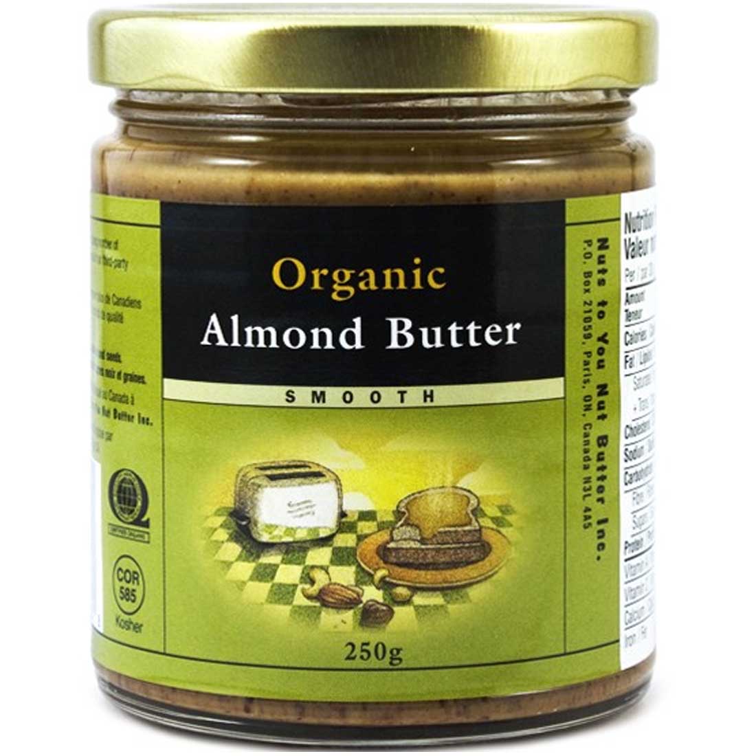 Nuts To You Organic Almond Butter, 250g