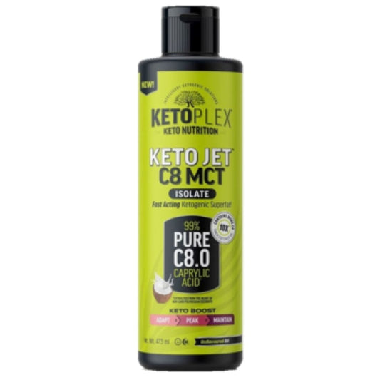 Nuvocare Ketoplex Keto Jet 100% C8 MCT Oil, 473ml