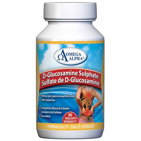 Omega Alpha D-Glucosamine Sulphate, 90 Capsules