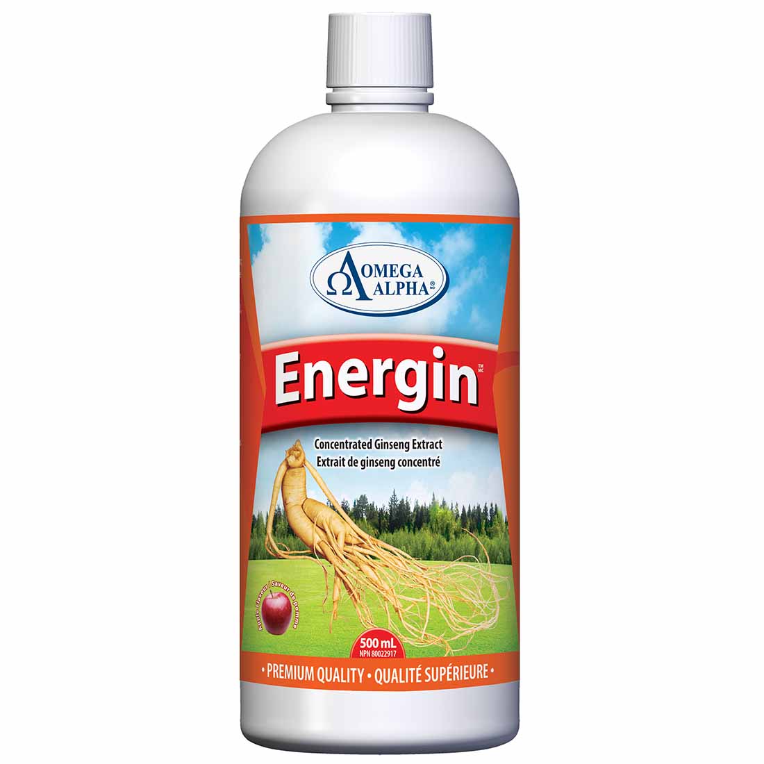 Omega Alpha Energin Liquid Ginseng Extract, 500ml