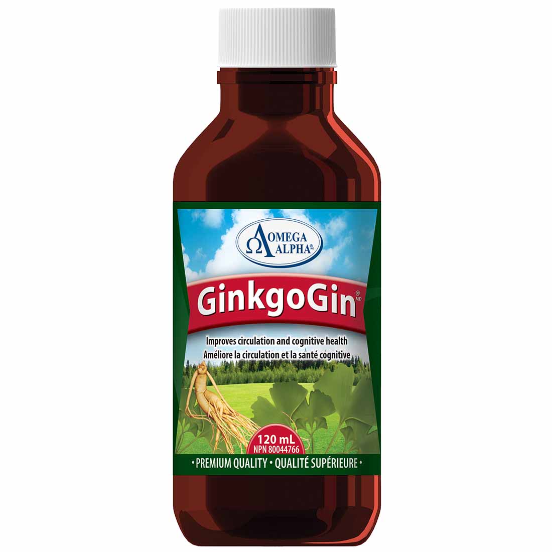 Omega Alpha GinkgoGin, 120ml