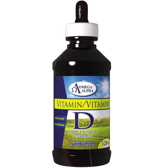 Omega Alpha Vitamin D3 1000IU, 120ml (120 Servings)