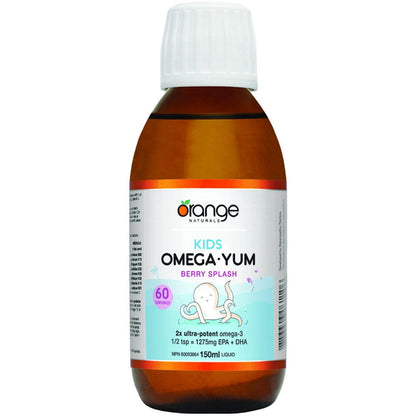 Orange Naturals Kids Omega YUM (Delicious Tasting Omega Oil), 150ml (NEW!)