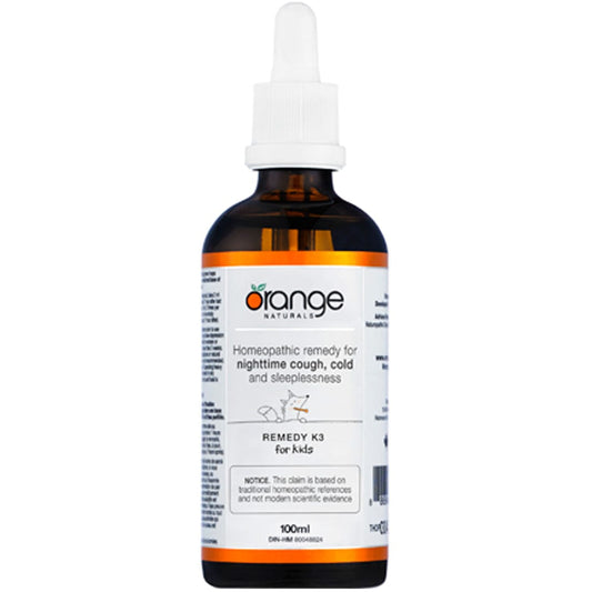 Orange Naturals Remedy K3 (Formerly Cough+Cold Night) For Kids Homeopathic Remedy, 100ml