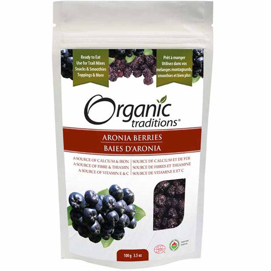 Organic Traditions Dried Aronia Berries, 100g
