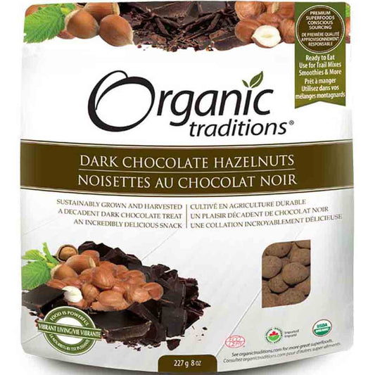 Organic Traditions Hazelnuts (Dark Chocolate Covered)