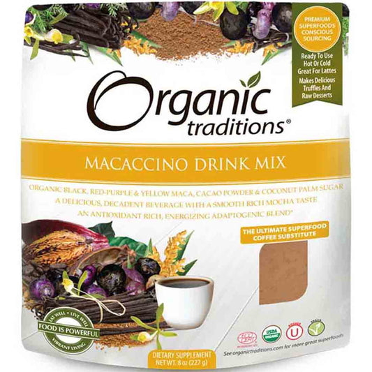 Organic Traditions Macaccino Drink Mix, 227g